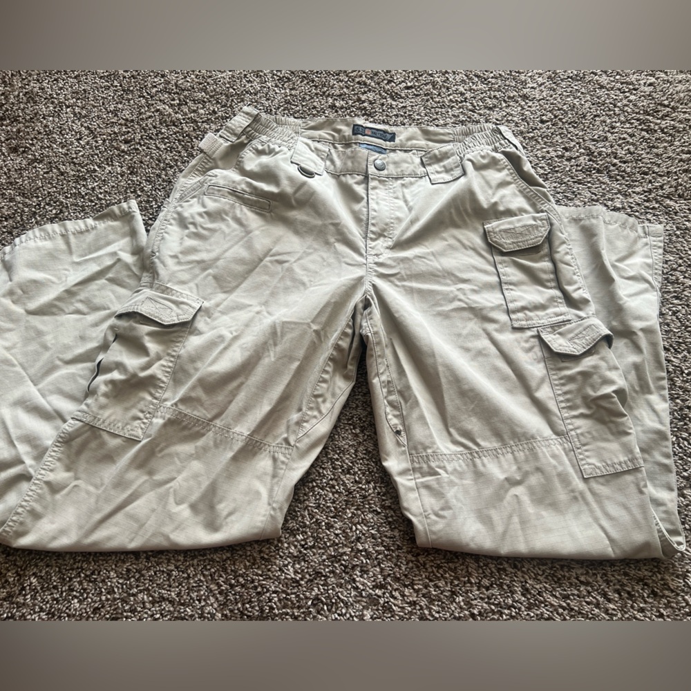 5.11 Tactical Pants Womens 14 Tan Khaki Stryke Cargo Stretch Ripstop Canvas A1